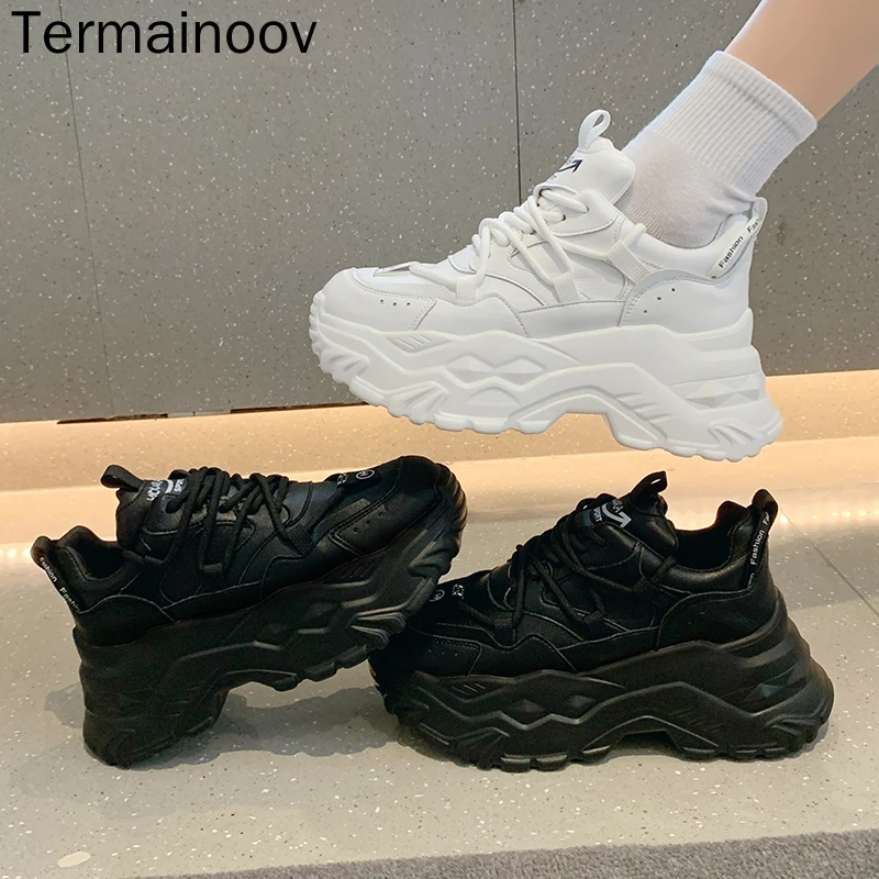

Женские кроссовки Termainoov, новые брендовые высококачественные Нескользящие кроссовки для бега на платформе, модные кроссовки на плоской под...