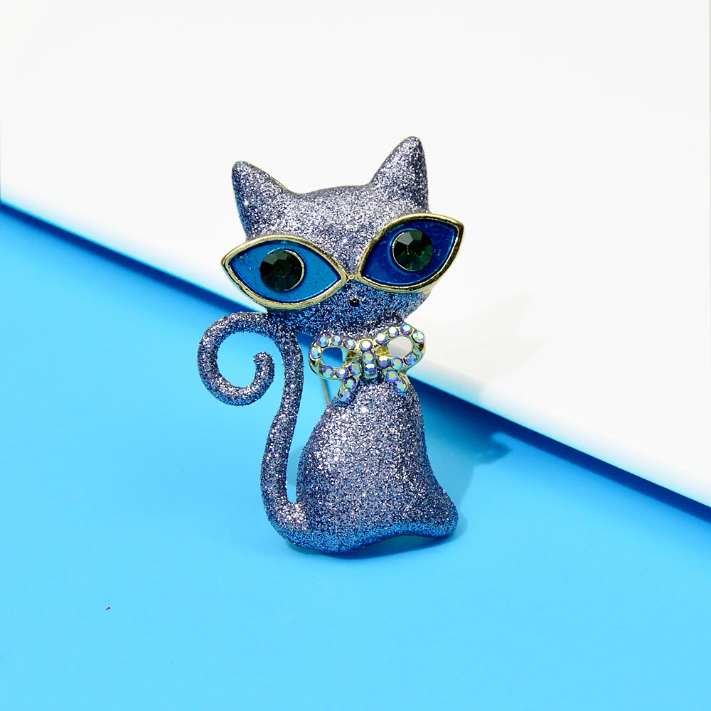CINDY XIANGenamel Милая брошь в виде кота красного цвета Модная с животными большой глаз