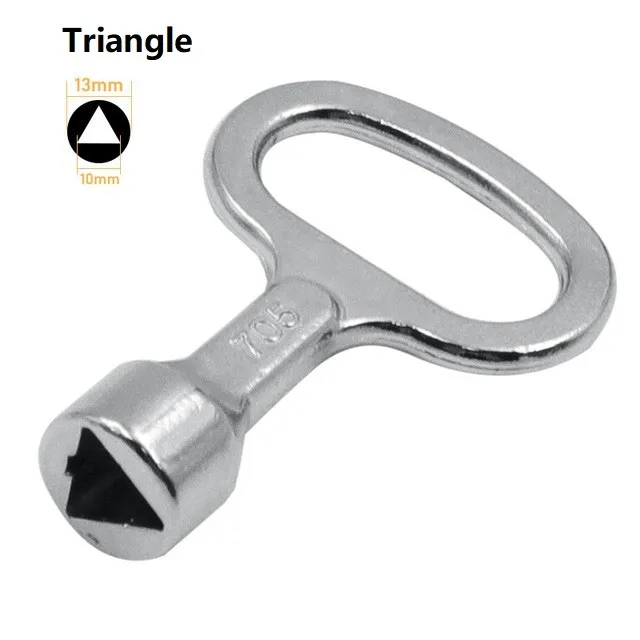 

Hand Tool For Machine Universal Elevator Door Lock Valve Zinc Alloy Key Wrench Triangle Key Electrical Box Optional Slotted