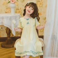 summer nightgowns little girls clothing comfort homewear night pajamas dress for kids princess sleepwear sleepshirts size 4 14