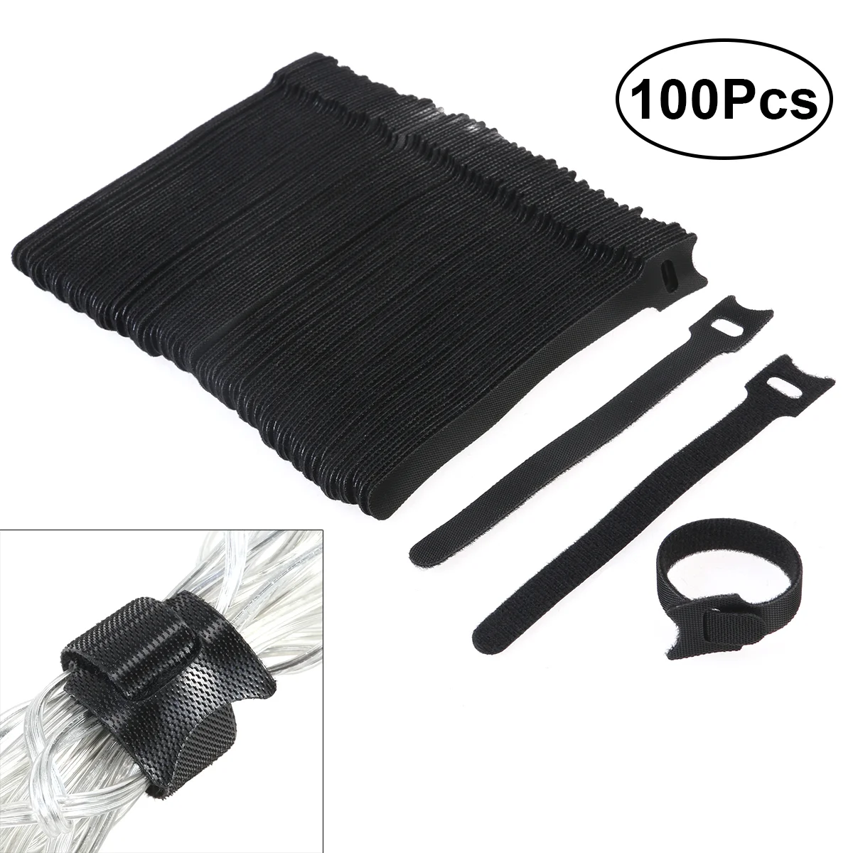 

100pcs Useful Convenient Durable Pratical Stickers Sticky Glue Fastener Tape Hook and for Mat Carpet
