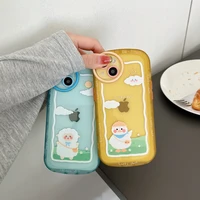cute duck sheep phone case for iphone x xs xr xrmax 11 12 13 pro max promax 13pro 13promax 12promax generation cover luxurious