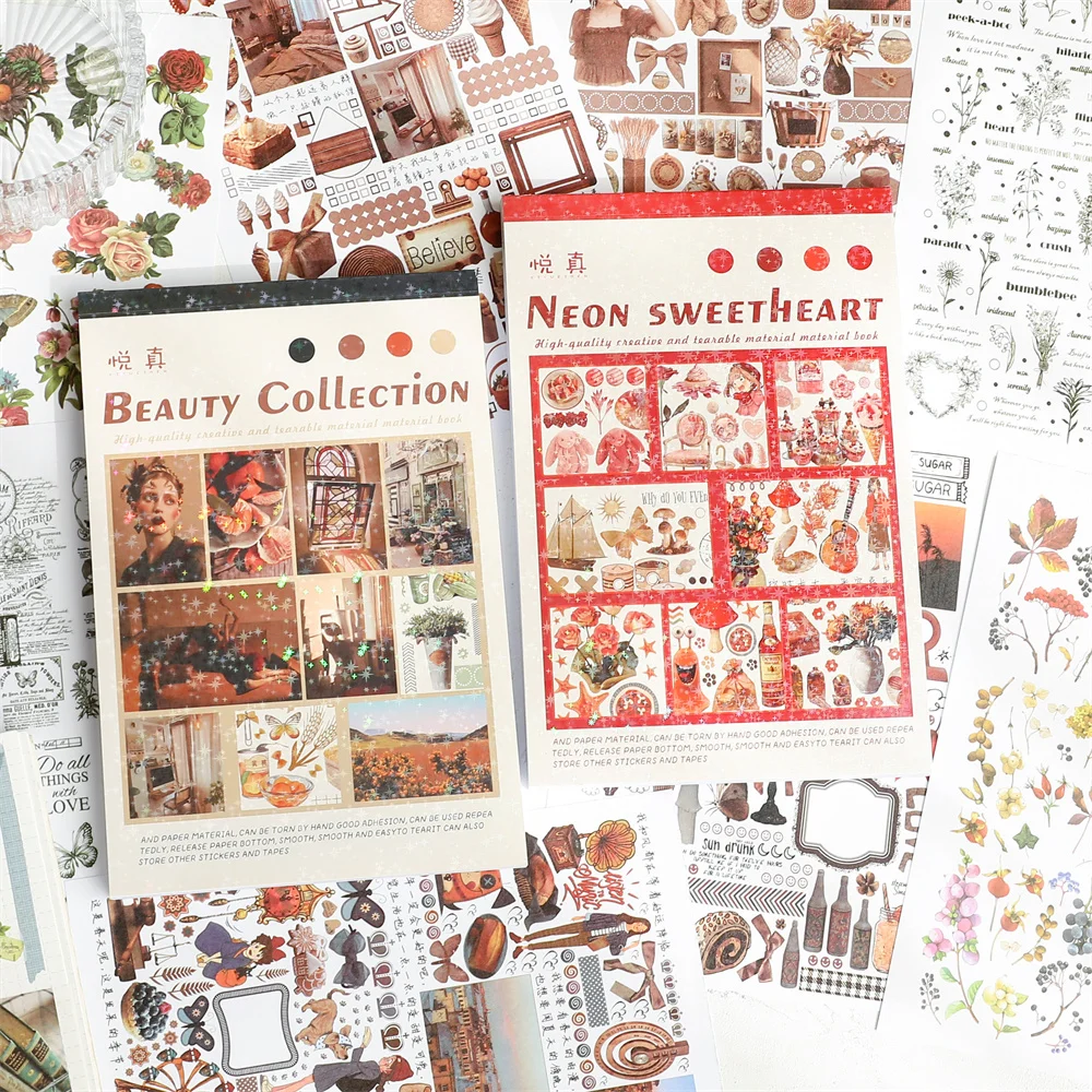 

50 Sheets Impression World Series Stickers Book Ins Scrapbooking Junk Journal Creative Stationery DIY Deco Material Stickers