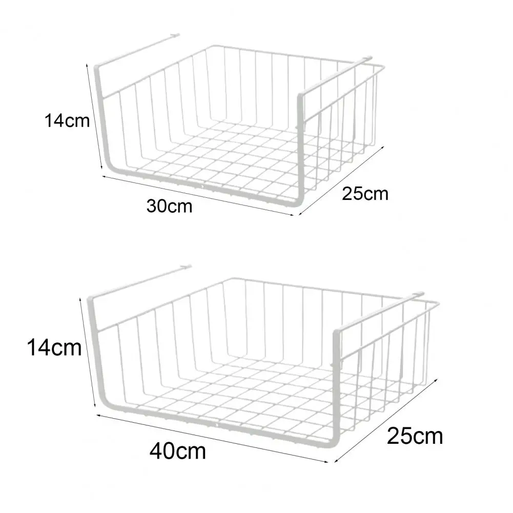 

Under Iron Strong Wire Shelf Easy Storage Simple Saving Basket Use Space Wrought Hanging Load-bearing Basket