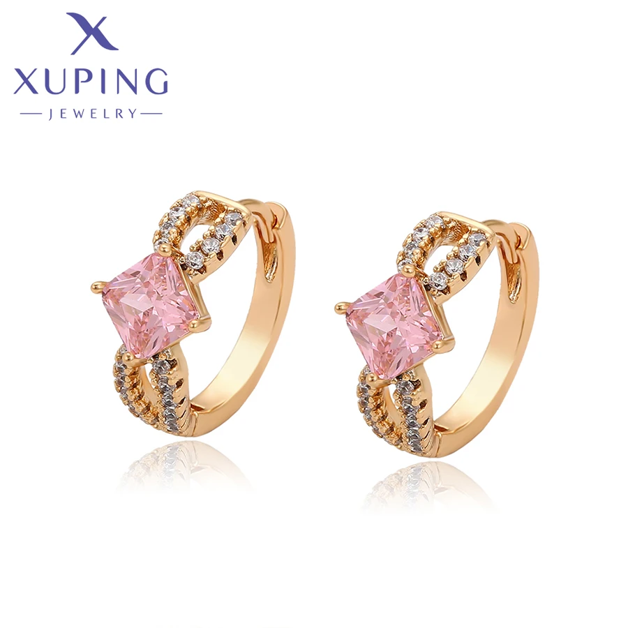 

Xuping Jewelry New Design Fashion Gold Color Huggies Earring for Women Gift X000680307