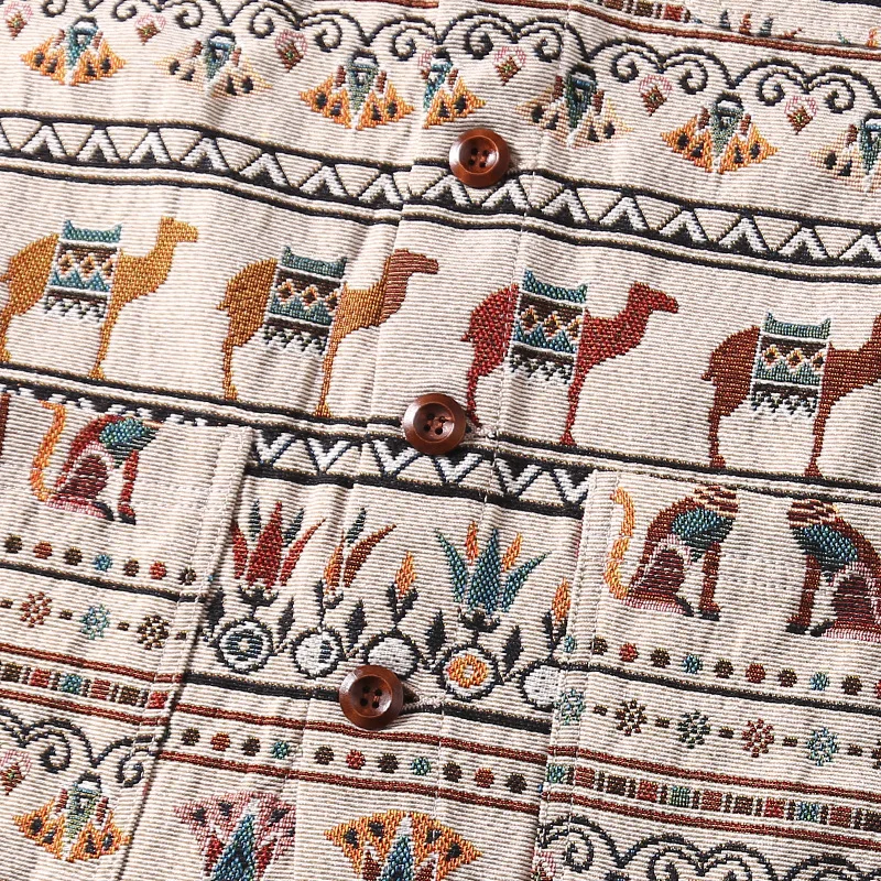 Американская винтажная мода 2024 осень-зима ретро Tutankhamun Тяжелая жаккардовая