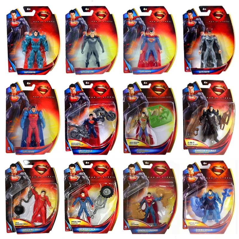 

Original Genuine Superman Action Figure Man of Steel 3.75inch Basic Anime Doll Model Toys Collection Gift