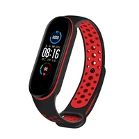 correa for mi band 6 5 style watch silicone solo loop wrist two tone strap fashion for mi band 6 5 watch with bracelet