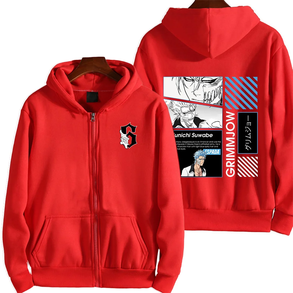 Толстовки с принтом аниме BLEACH Grimmjow повседневные толстовки для пар студентов