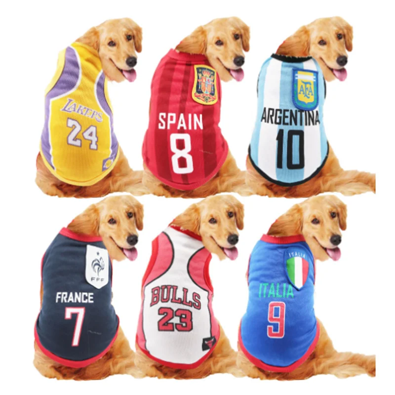 

Жилет для больших собак среднего размера на весну и лето, сетчатый жилет, 8 пар корзины, мяч, Униформа, одежда для собак, аксессуары для домашн...