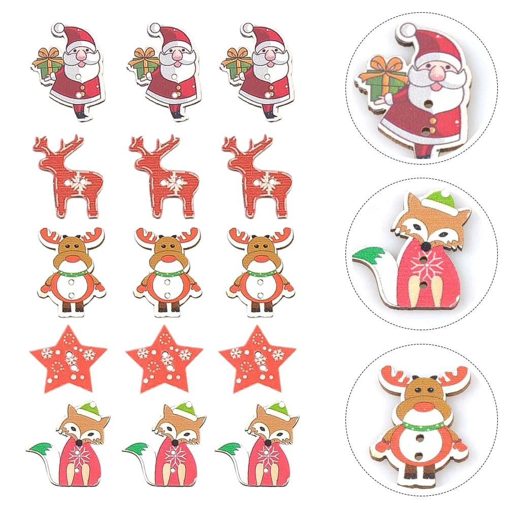 

50 Sewing Fastener Craft Button Buttons for Cloth Repair Xmas Buttons Sewing Buttons Embellishment