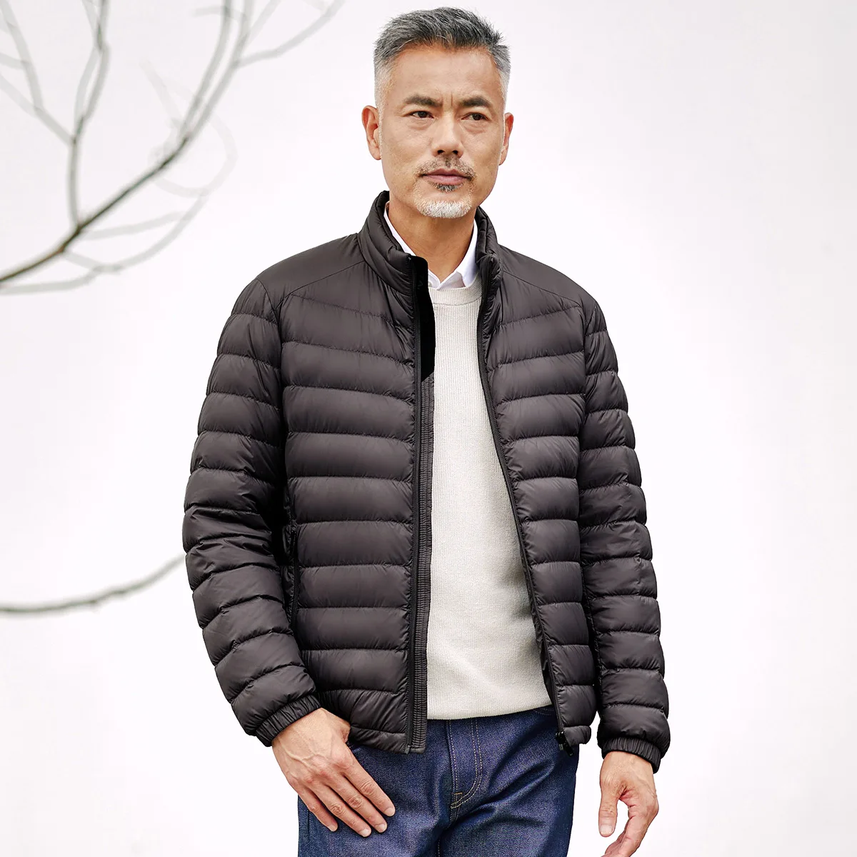TANBOER Daddys Favorite Foldable Winter Lightweight Packable Men's Duck Down Filled Puffer Jackets TF216201-1