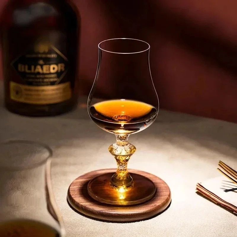 Фото Хрустальные бокалы для виски Macallan с подарочной коробкой, эксклюзивные дегустационные чаши King, роскошные резные бокалы для виски и бренди, фужеры №1