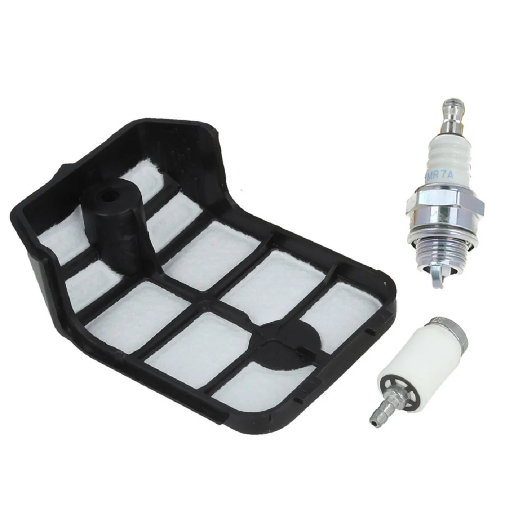 3pcs Spark Plug Air Filter Fuel Filter For RYOBI PCN4040 PCN4545 Lawnmover Engine Trimmer Motor Carburetors Replacement Parts