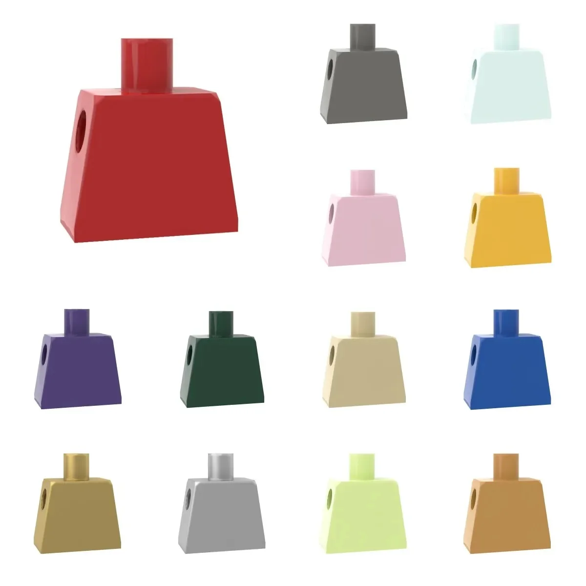 100pcs DIY MOC For 973 #Building block parts Body Part Torso Plain Figures