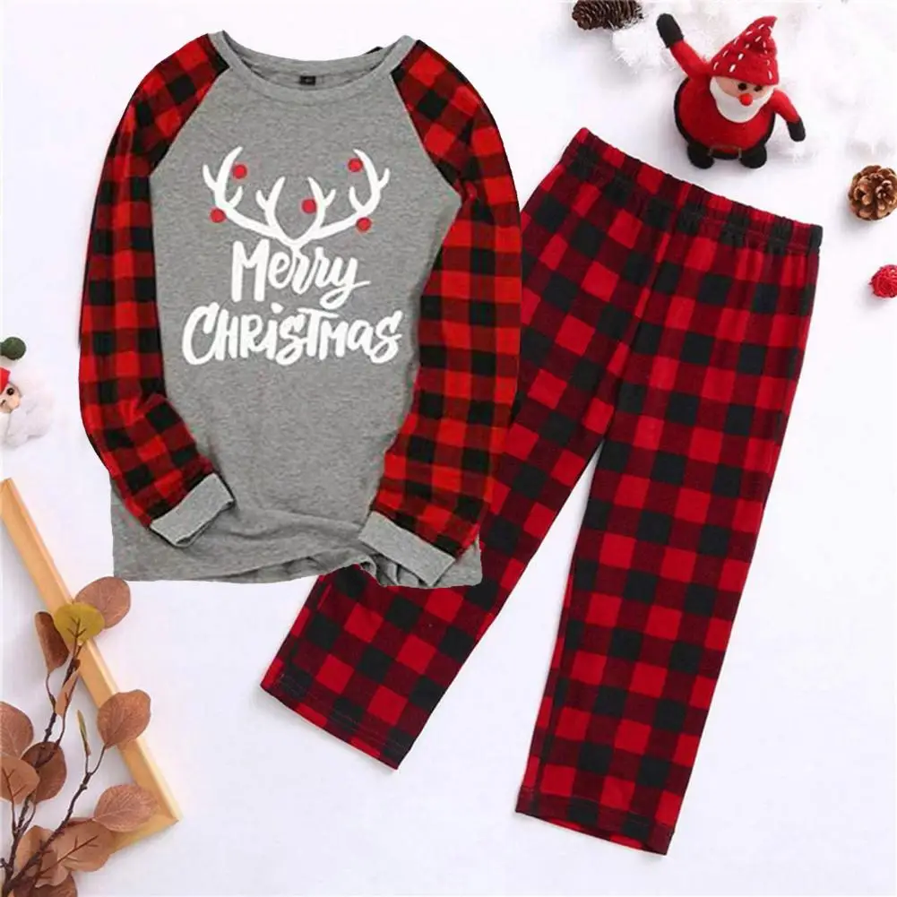 

Пижама семейная одинаковая эластичная с круглым вырезом, 1 комплект