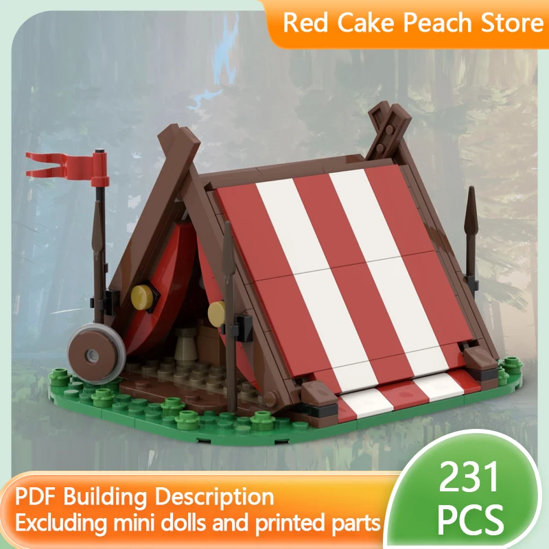 Модель Street View MOC строительные кирпичи палатка для кемпинга викингов модульная