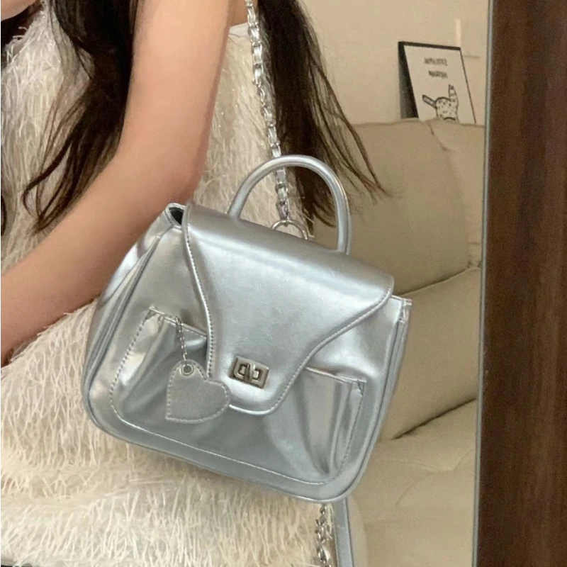 

Korean Women Backpack PU Leather Solid Color Shoulder Bag Simple Casual School Backpack 2023 New Leisure Travel Female Mochila
