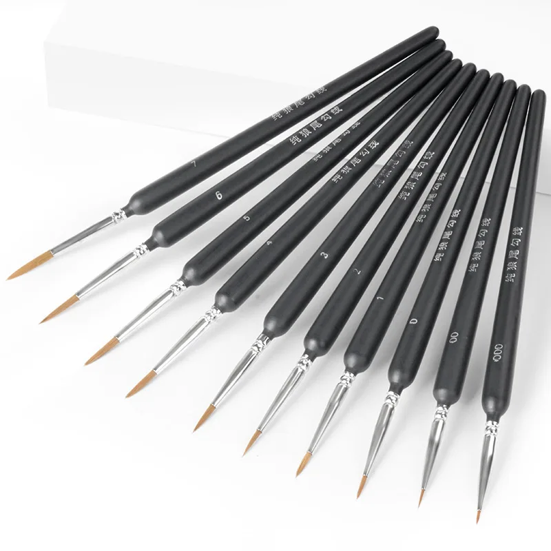 

Миниатюрная ручка с крючком из нейлона для акриловой акварельной живописи