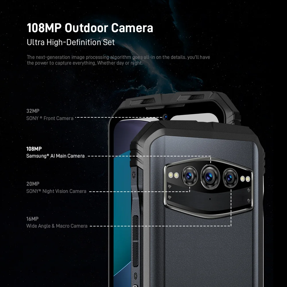 DOOGEE V30T 5G Rugged Smartphones Dimensity 1080 6nm 12GB+256GB 6.58