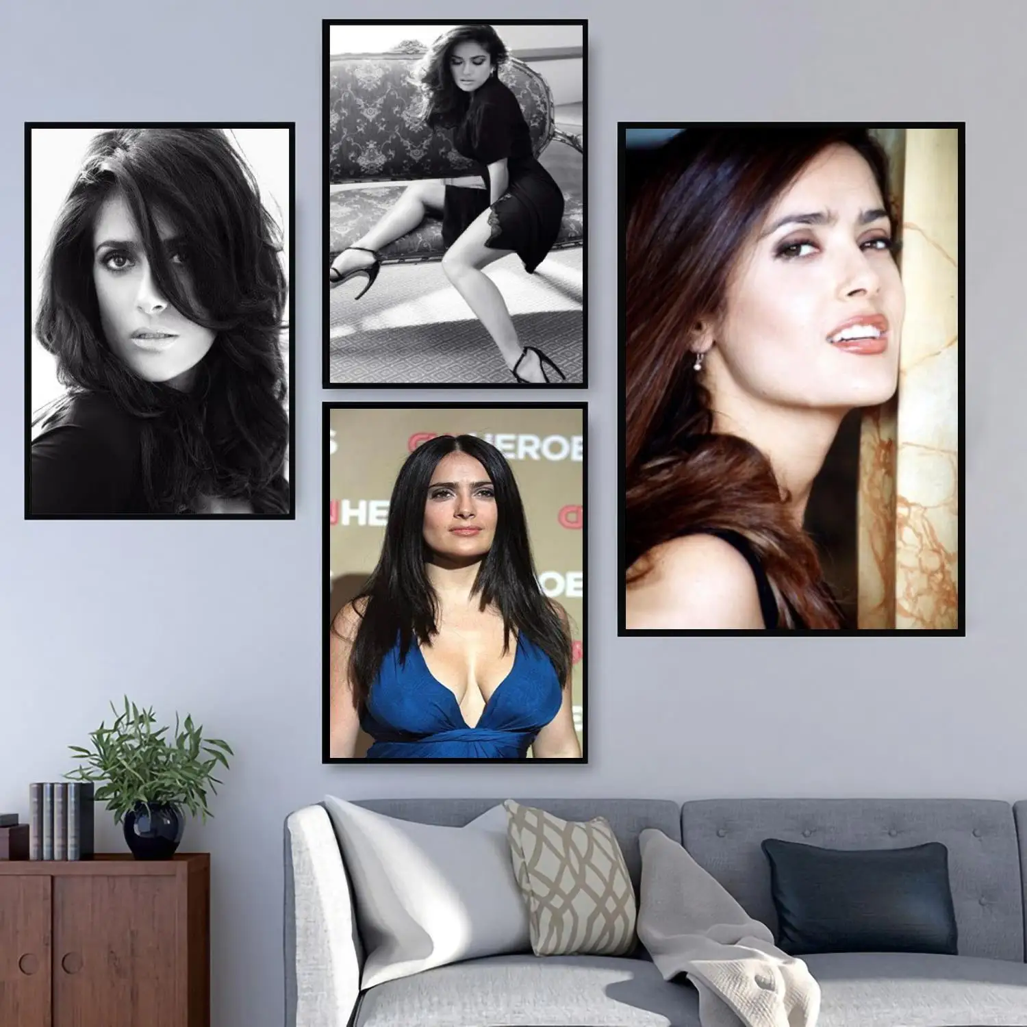 

salma hayek actor 24x36 Poster Decorative Painting Canvas Wall Art Living Room Posters Bedroom Painting