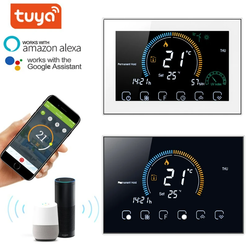 

Умный термостат для теплого пола Tuya, Wi-Fi, с пультом ДУ