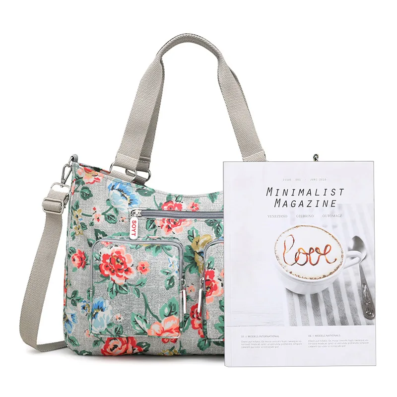 Новая Корейская версия тканевая сумка с цветочным рисунком ручная через плечо