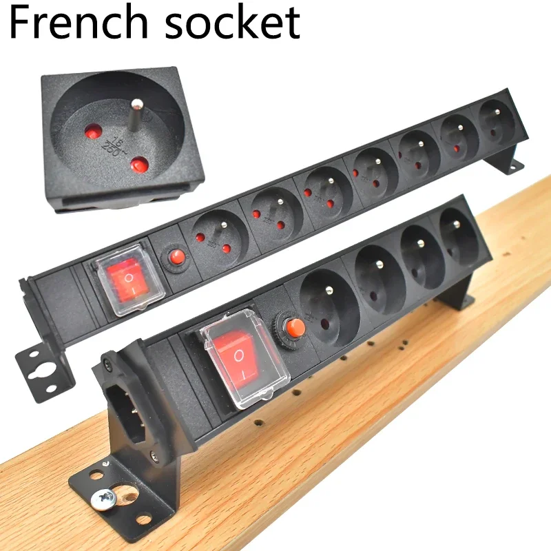 PDU power strip стойка сетевого шкафа C14port настольная французская розетка 1-10AC