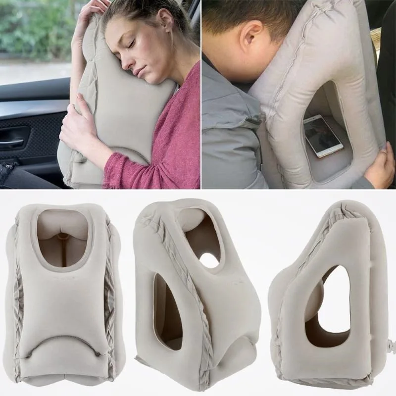 

Надувная подушка для путешествий, Модернизированный подголовник для поддержки подбородка, для самолета, автомобиля, офиса, подушка для сна