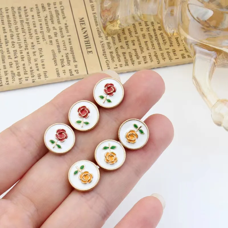 

20pcs 12mm Flower Shape Shank Sewing Metal Buttons DIY