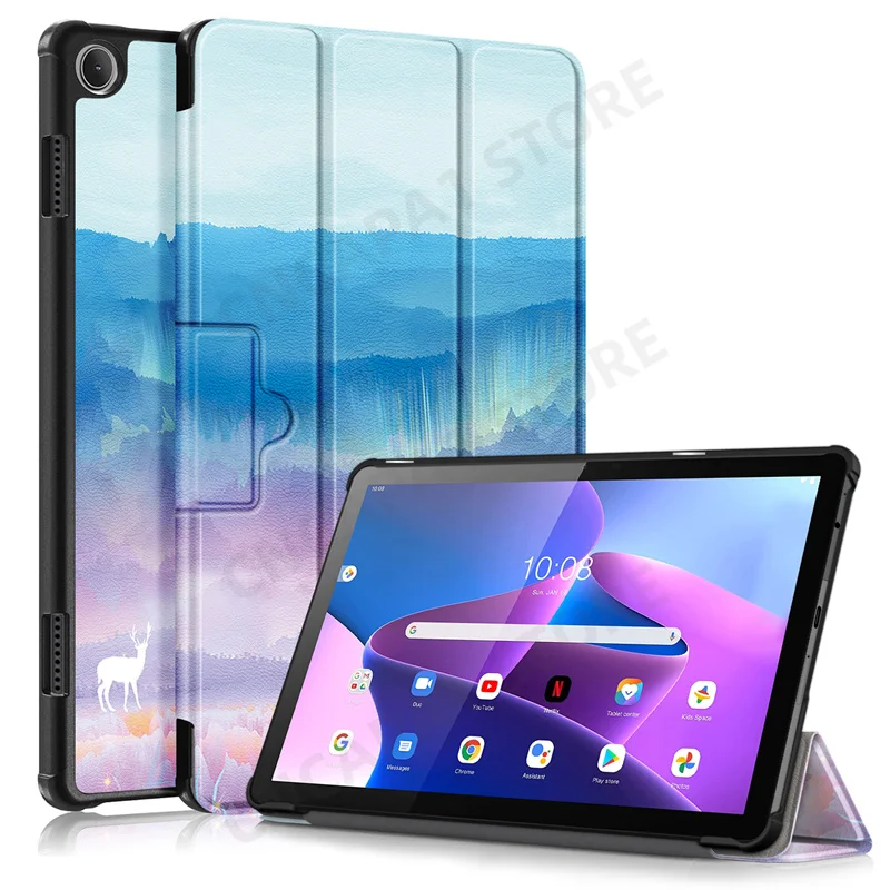

Slim Magnetic Funda for Lenovo Tab M10 3rd Gen Case Smart Wake-Sleep TB-328FU TB-328XU 10.1" Tablet Cover Hard PC Back Shell