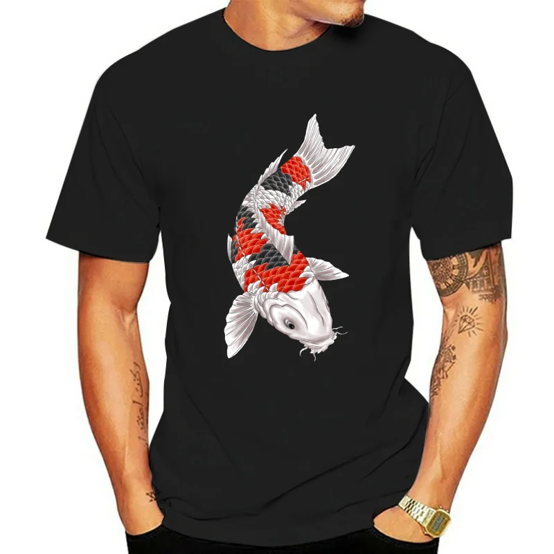Японский стиль татуировки японский карп кои рыба футболки мужская футболка и