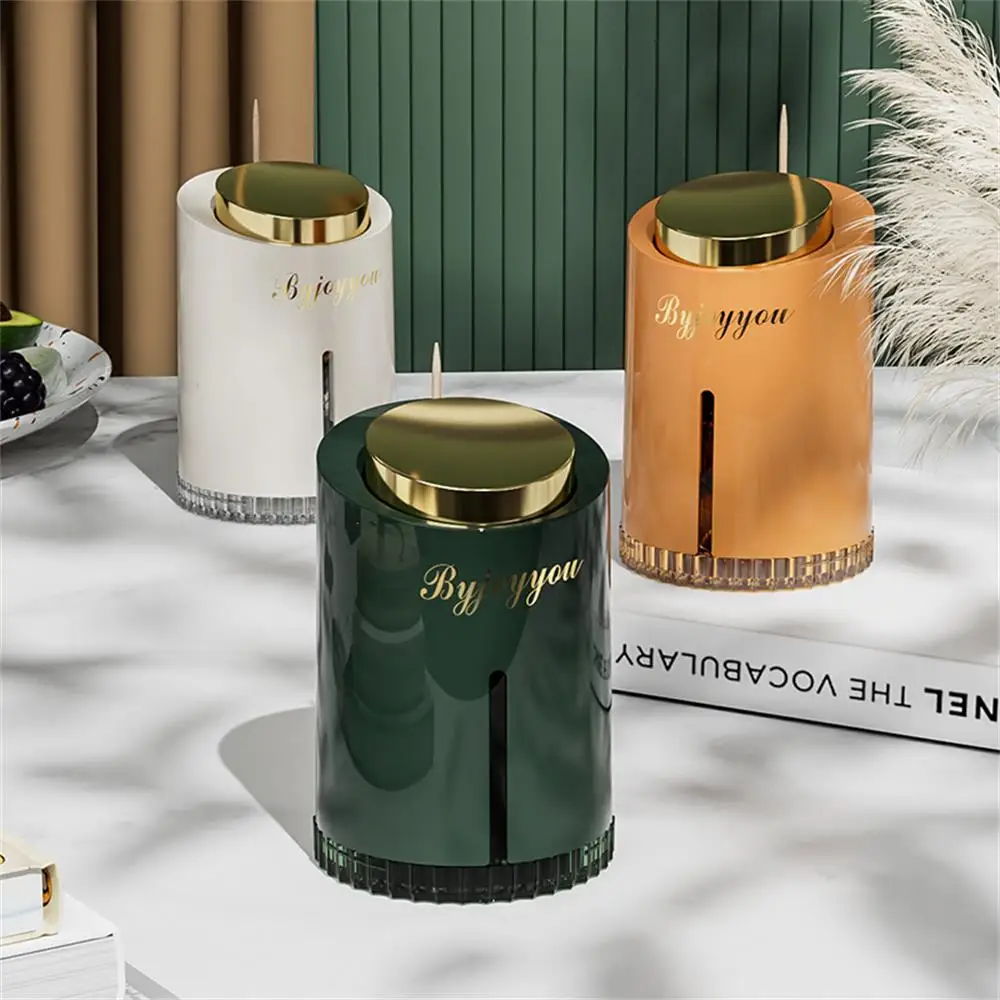 

Luxury Creative Household Table Dust-proof oothpick Storage Box Automatic Pop-up Toothpick Holder Toothpick Dispenser