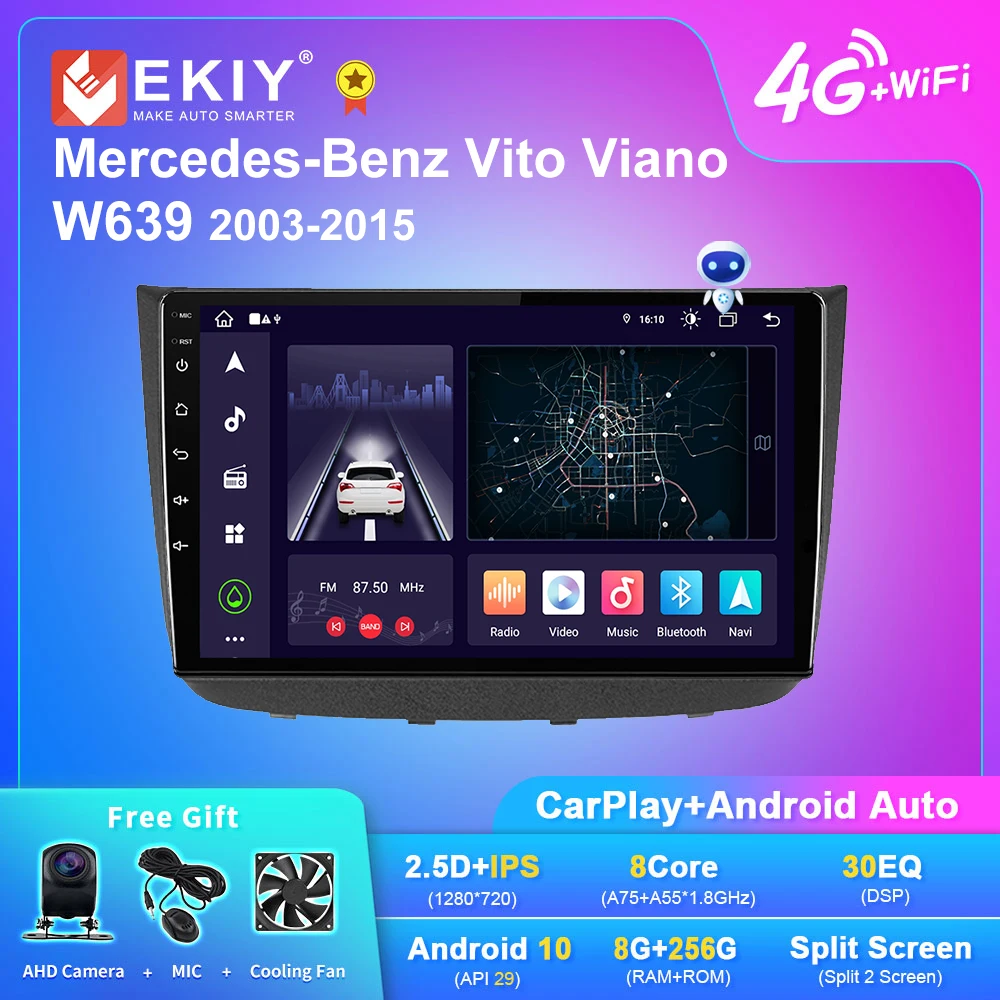 

Автомагнитола EKIY X7 на Android для Mercedes-Benz Vito Viano 2 W639 2003-2015 голосовой мультимедийный видеоплеер с ии автонавигация GPS DVD