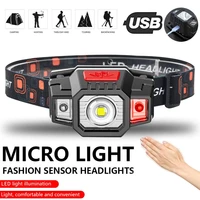 led headlamp outdoor portable lightweight induction head mounted flashlight for exploring running fishing