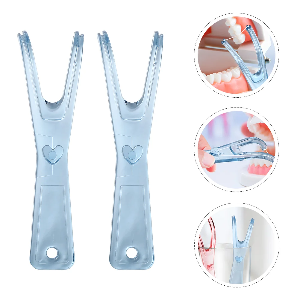 

Dental Floss Holder Teeth Clean Thread Flossers Picks Cleaning Supplies Braces Threaders Handle Travel Toothpick