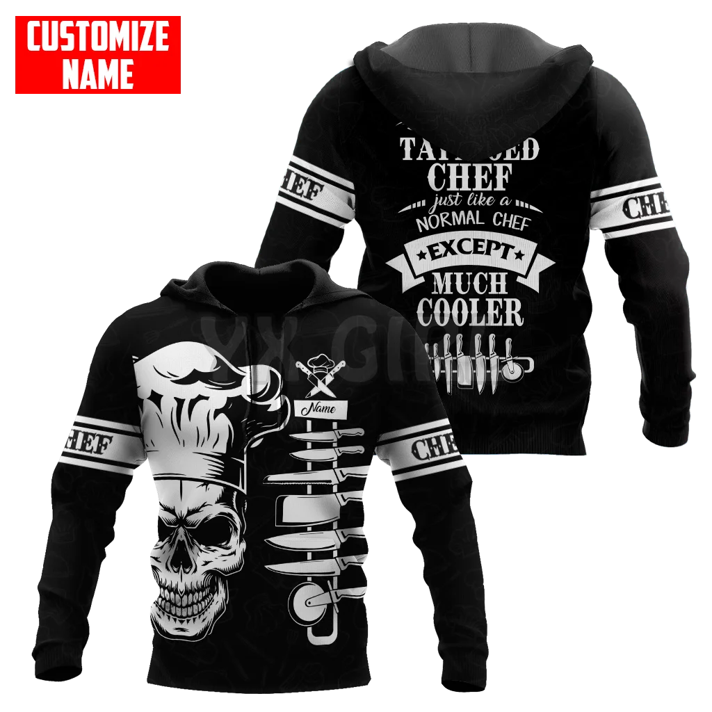 

Master Chef Skull 3D All Over Printed Hoodies Streetwear Casual Unique Men's For Women's Hoodie/Sweatshirt/Zipper Hoodies