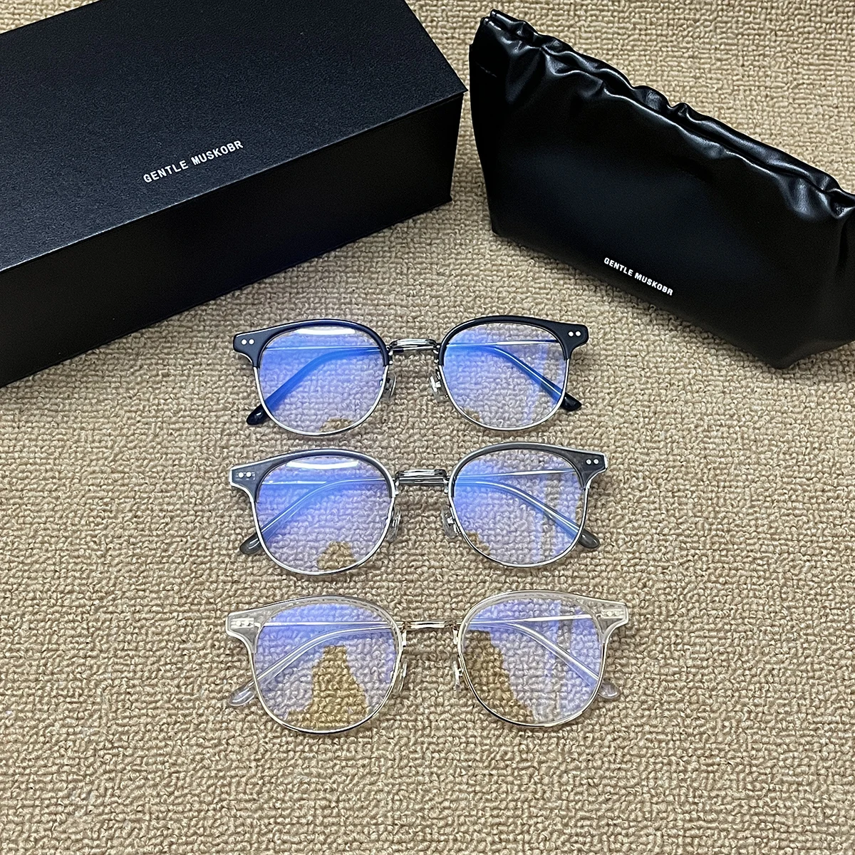 

Korea GM Brand GENTLE ALIO EyeGlasses Frames Optical Round Frames Women Men Monster Reading Myopia Prescription Eyeglasses