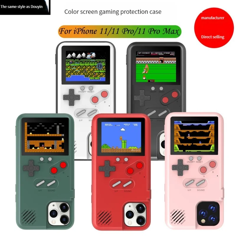 

Echome Iphone 14 Pro Case Handheld Game Color Screen Game Console for IPhone13 12 11 Pro Max Case All Inclusive Protective Cover