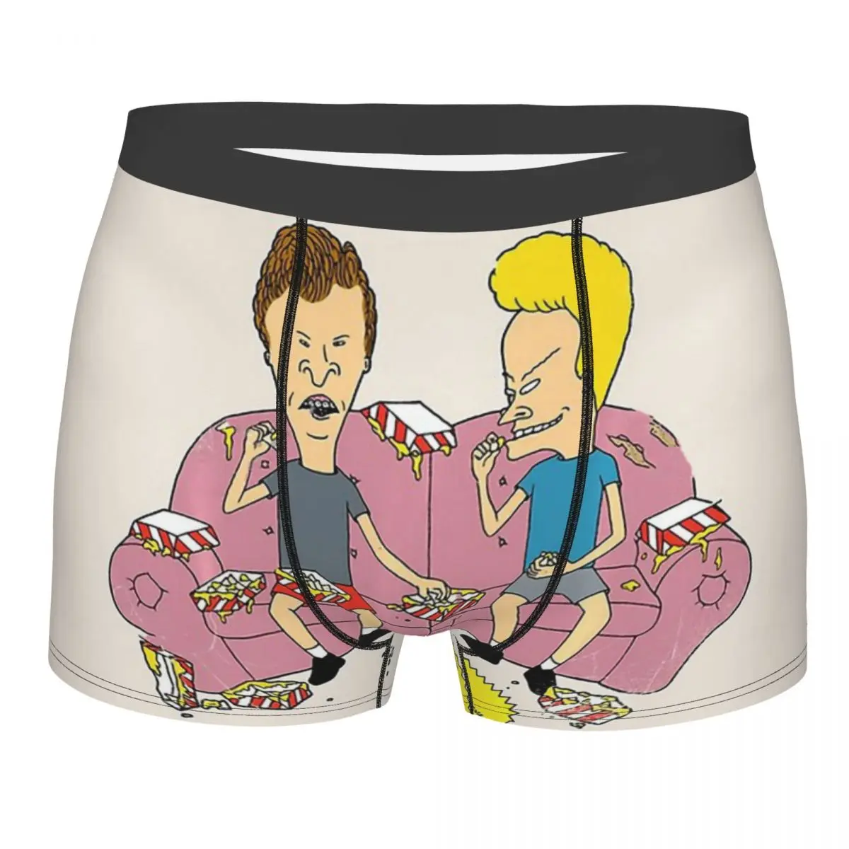 

Мужские трусы Beavis, удобные трусы-боксеры с забавными закусками на графике, мужское нижнее белье