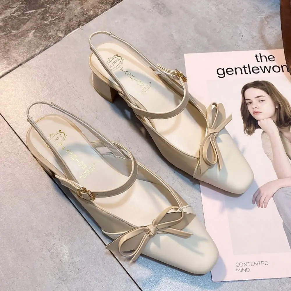 With skirt wear women sandals female fairy wind ins summer 2023 new all-match personality baotou thick heel gentle shoes