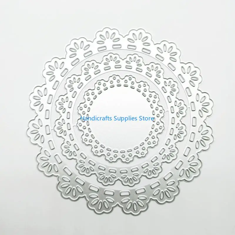 Фото R1WA Cricle Cutting Dies Кружевные высечки 4,8 дюйма для изготовления карт DIY Альбом Бумажные поделки №3