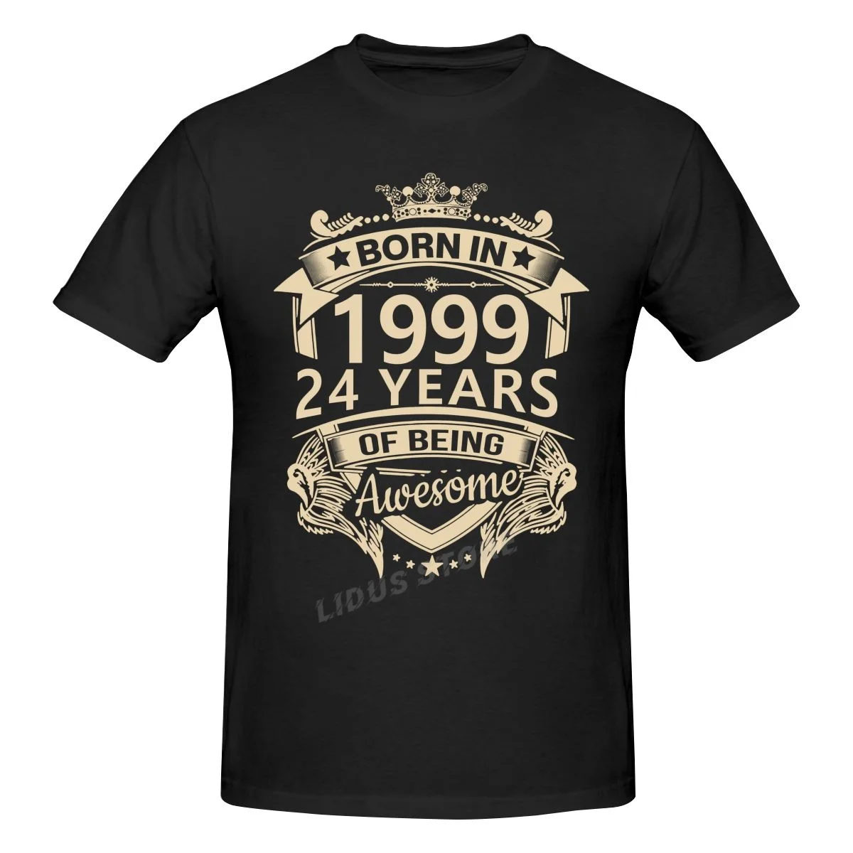 

Born In 1999 24 Years Of Being Awesome 24th Birthday Gift T shirt Harajuku Short Sleeve T-shirt 100% Cotton Graphics Tshirt Tops