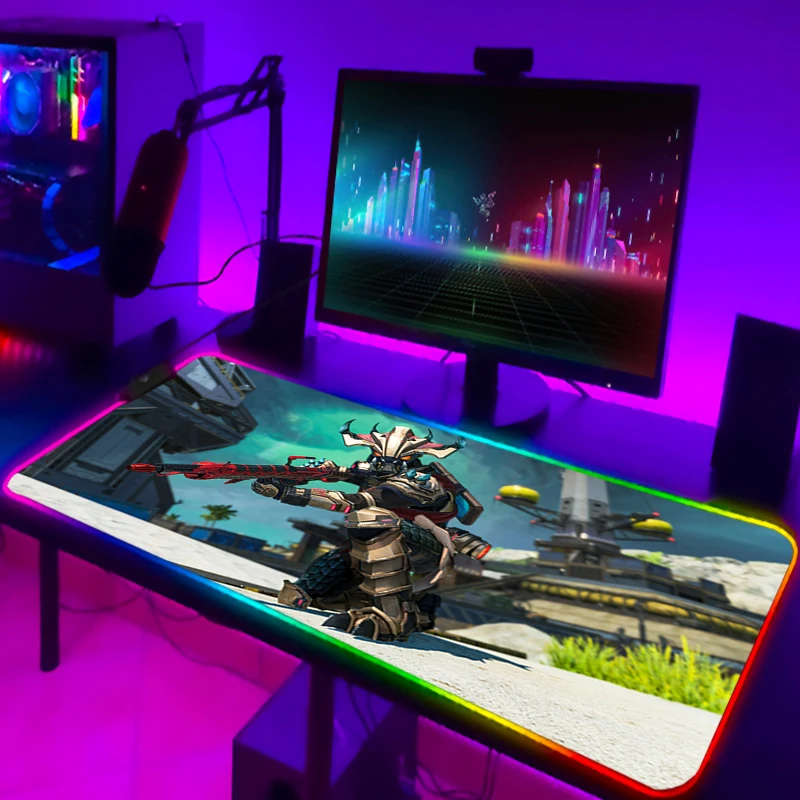 Коврик для мыши, RGB, планшетофон для мыши Apex Legends, аниме, компьютерный коврик, компьютерные игровые компьютеры, Настольный коврик, настольный протектор