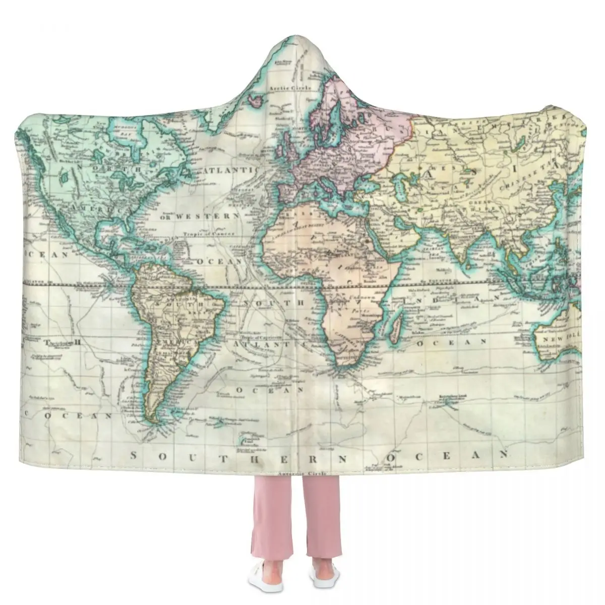 

Винтажное флисовое покрывало для фотосъемки с капюшоном