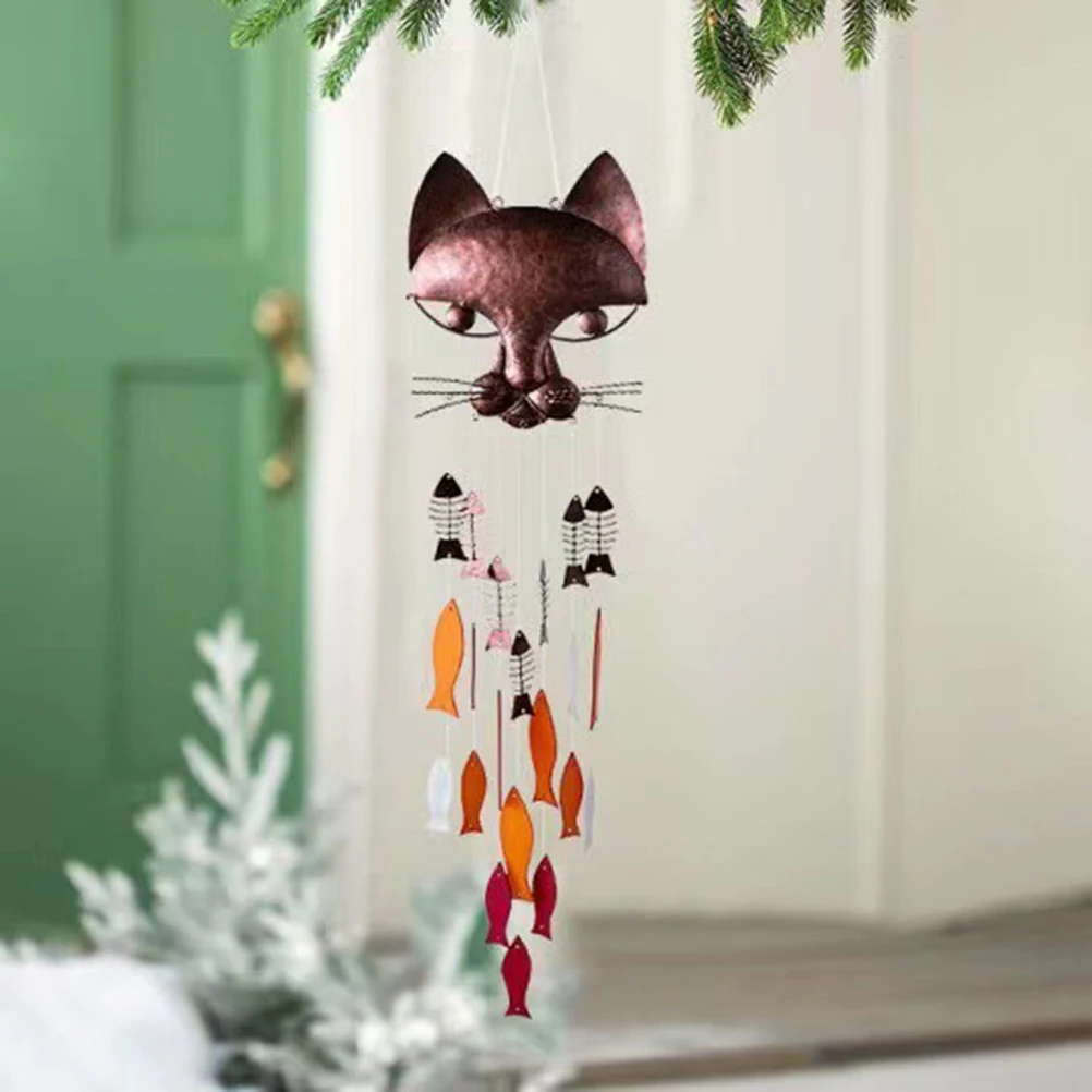 

1Pcs Metal Catfish Wind Chimes Window Balcony Garden Bells Decorations Home Decorations Birthday Party Gift
