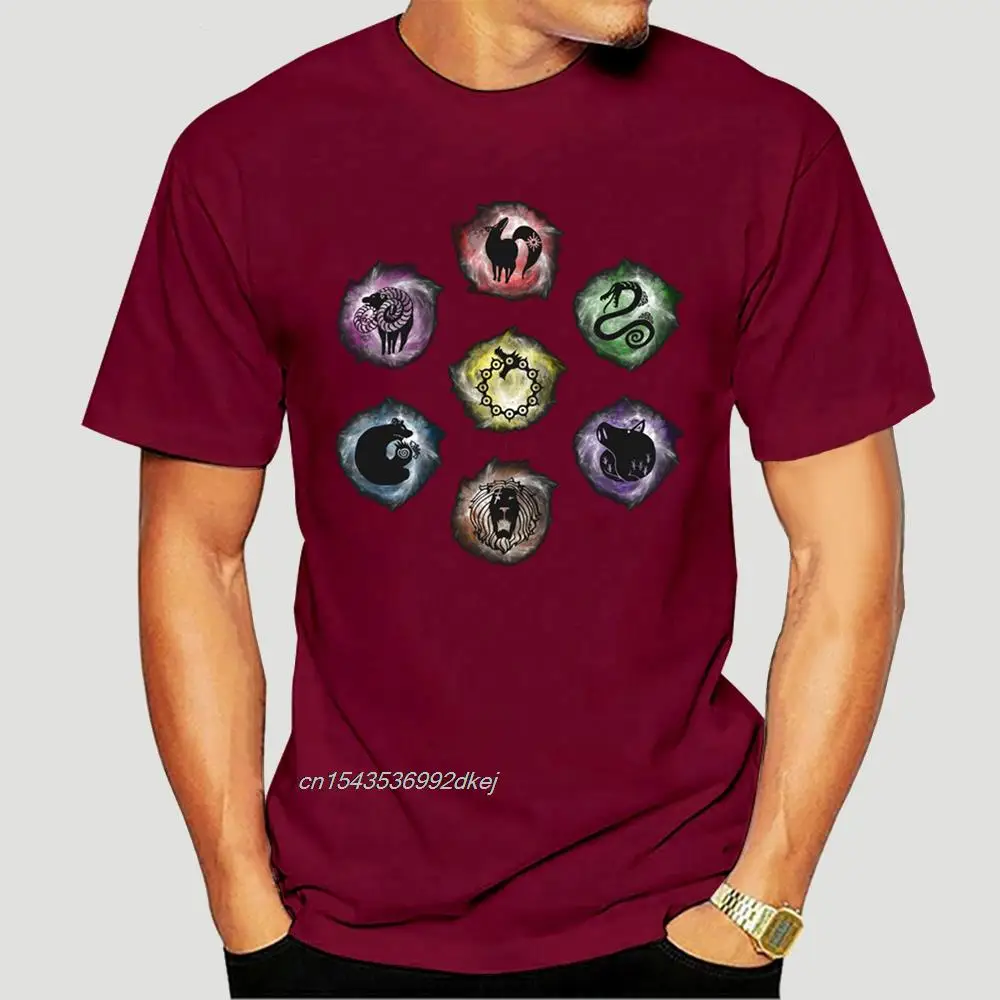 

Men Tshirt Short Sleeve 7 Deadly Sins Unisex T Shirt O Neck Women t-shirt 0542D