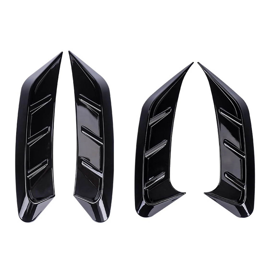 

Car Headlight Eyebrow Cover Trim Sticker Decoration for Audi- A4 B9 2020-2021 RS4 Accessories 4PCS, ABS Black