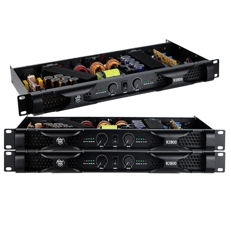 

1u Class D power amplifier 2 channel 1800w home KTV bar outdoor performance audio public address system power amplifier