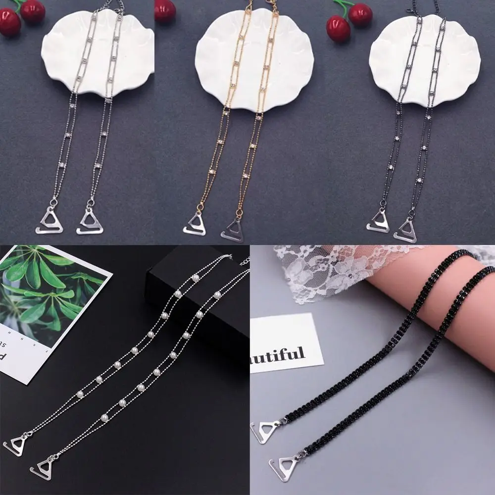 Aniti-скользящие бюстгальтеры модные регулируемые металлические бретельки для